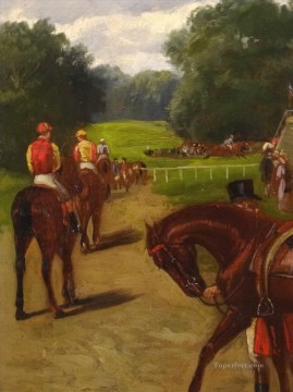 印象派 Painting - 競馬の日サミュエル・エドモンド・ウォーラージャンルスポーツ